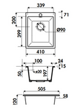 BURNS & FERALL CHAMBORD CONSTANCE I & II WHITE CERAMIC 410 & 600  UNDERMOUNT SINK