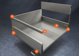 Blum Merivobox Kitset K Height 146mm - 40kg & 70kg  Length Available in 4 sizes : 400mm ,450mm ,500mm & 550mm