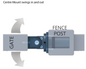 D&D Technologies DD TECH SURECLOSE CENTRE & FLUSH ALUMINIUM MNT NON-SELF CLOSING HINGE