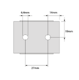 D&D Technologies DD TECH SURECLOSE CENTRE & FLUSH ALUMINIUM MNT NON-SELF CLOSING HINGE