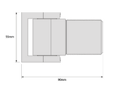 D&D Technologies DD TECH SURECLOSE CENTRE & FLUSH ALUMINIUM MNT NON-SELF CLOSING HINGE
