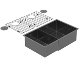 BURNS & FERALL ZOMODO PVD DOUBLE SINK & GRID LEFT HAND / RIGHT HAND - BLACK PEARL ,EUREKA GOLD & RIO BRONZE