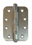 Lohala Hinge Stainless Steel 304 ,2BB 100mm x 75mm x 2.5mm - 1/2" Radius & 1/4" Radius - Fixed Button Pin Satin Finish