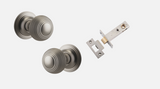Iver Guildford Door Knob 0229 Round Rose Satin Nickel - Passage kit ,Privacy kit & Entrance Kit (Dual Function 5 pin and Key Thumb 6 Pin)