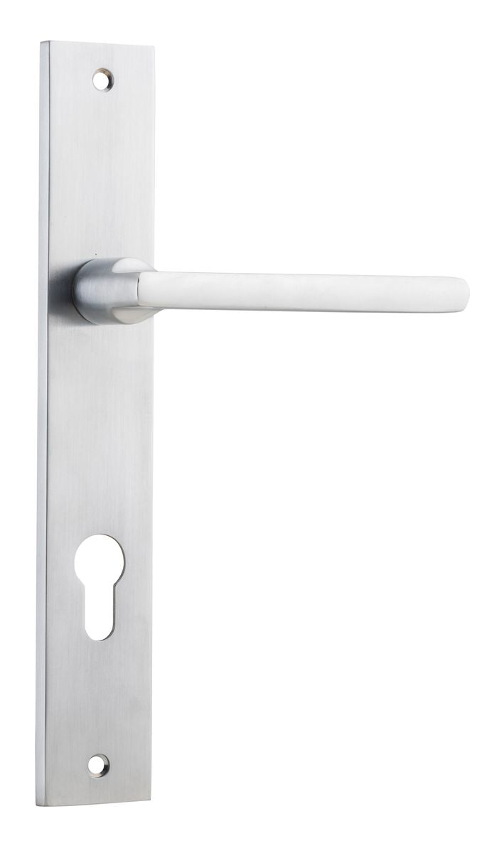 Iver Baltimore Door Knob Rectangular Latch Pair, Passage Kit, Privacy Kit , Entrance Kit with High Security Lock -Brushed Chrome
