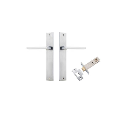 Iver Baltimore Door Knob Rectangular Latch Pair, Passage Kit, Privacy Kit , Entrance Kit with High Security Lock -Brushed Chrome