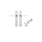 Iver Baltimore Door Knob Rectangular Latch Pair, Passage Kit, Privacy Kit , Entrance Kit with High Security Lock -Brushed Chrome