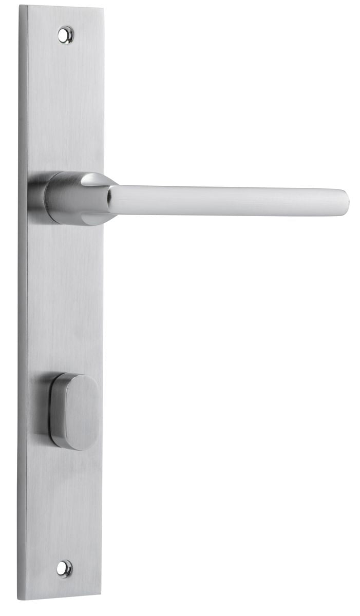 Iver Baltimore Door Knob Rectangular Latch Pair, Passage Kit, Privacy Kit , Entrance Kit with High Security Lock -Brushed Chrome