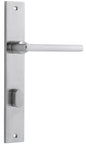 Iver Baltimore Door Knob Rectangular Latch Pair, Passage Kit, Privacy Kit , Entrance Kit with High Security Lock -Brushed Chrome