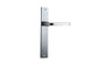 Iver Annecy Door Lever Rectangular Latch Pair, Passage Kit, Privacy Kit , Entrance Kit with High Security Lock - Brushed Chrome