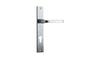 Iver Annecy Door Lever Rectangular Latch Pair, Passage Kit, Privacy Kit , Entrance Kit with High Security Lock - Brushed Chrome