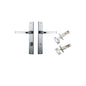 Iver Annecy Door Lever Rectangular Latch Pair, Passage Kit, Privacy Kit , Entrance Kit with High Security Lock - Brushed Chrome
