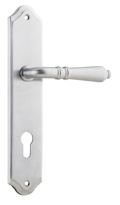 Iver Sarlat  Door Lever Oval Latch Pair, Passage Kit, Privacy Kit , Entrance Kit with High Security Lock - Brushed Chrome