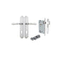 Iver Sarlat  Door Lever Oval Latch Pair, Passage Kit, Privacy Kit , Entrance Kit with High Security Lock - Brushed Chrome