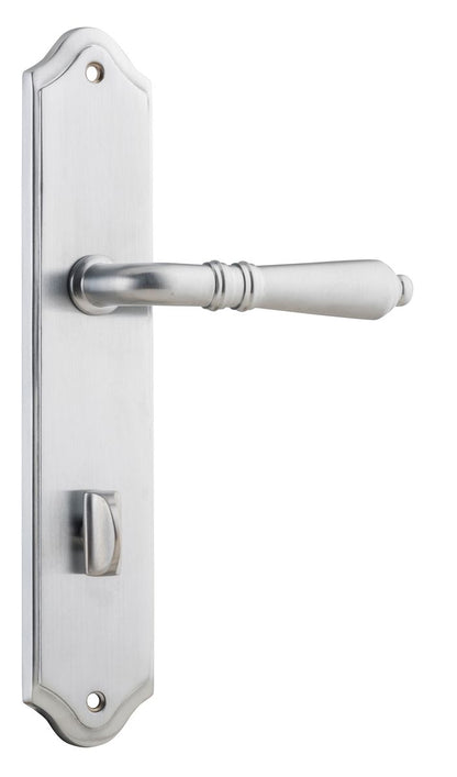 Iver Sarlat  Door Lever Oval Latch Pair, Passage Kit, Privacy Kit , Entrance Kit with High Security Lock - Brushed Chrome