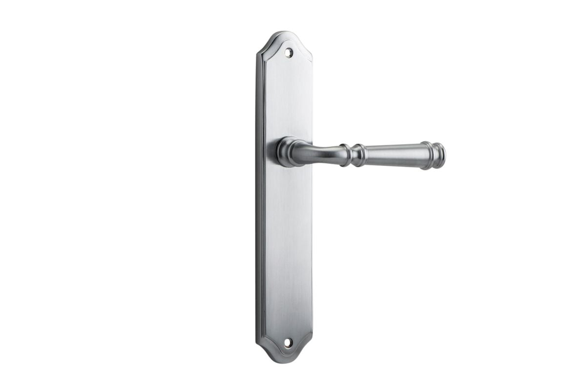Iver Verona Door Lever Shouldered Latch Pair, Passage Kit, Privacy Kit , Entrance Kit with High Security Lock -Brushed Chrome
