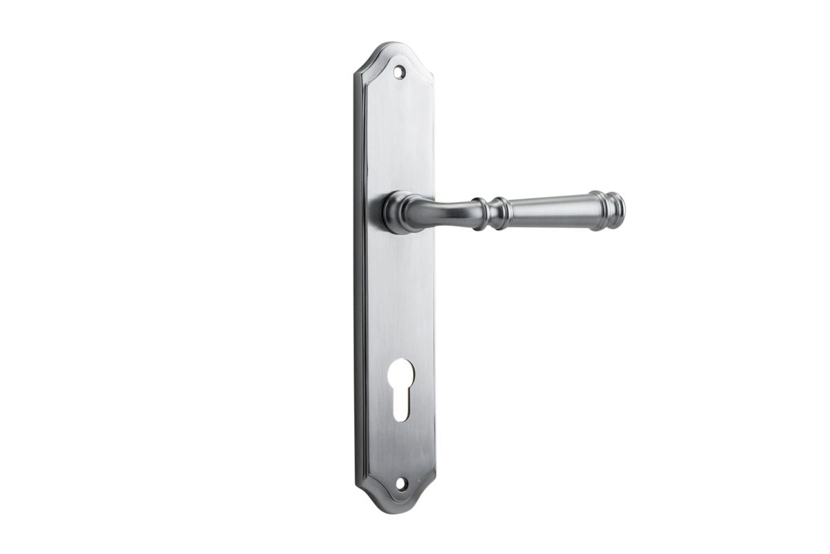 Iver Verona Door Lever Shouldered Latch Pair, Passage Kit, Privacy Kit , Entrance Kit with High Security Lock -Brushed Chrome