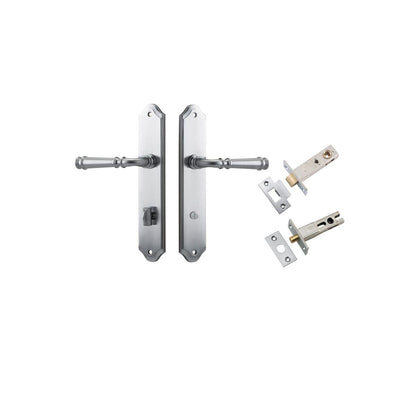 Iver Verona Door Lever Shouldered Latch Pair, Passage Kit, Privacy Kit , Entrance Kit with High Security Lock -Brushed Chrome