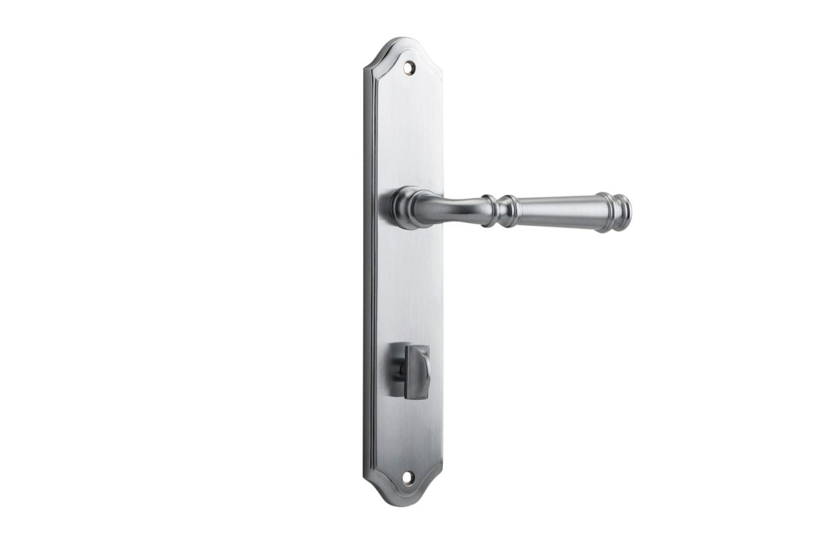 Iver Verona Door Lever Shouldered Latch Pair, Passage Kit, Privacy Kit , Entrance Kit with High Security Lock -Brushed Chrome