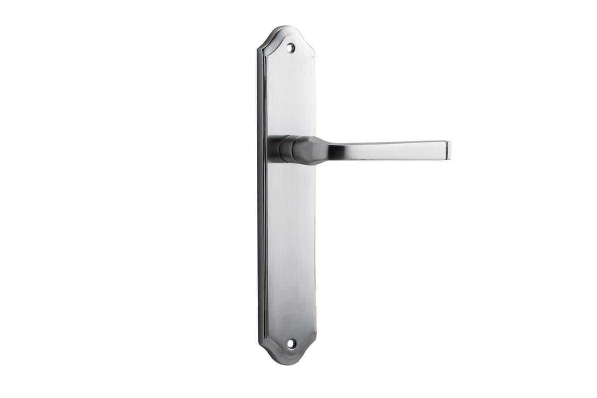 Iver Annecy Door Lever Shouldered Latch Pair, Passage Kit, Privacy Kit , Entrance Kit with High Security Lock -Brushed Chrome