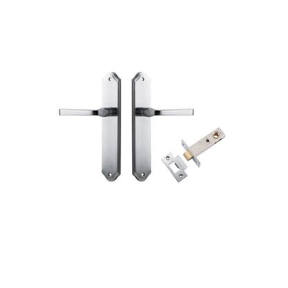 Iver Annecy Door Lever Shouldered Latch Pair, Passage Kit, Privacy Kit , Entrance Kit with High Security Lock -Brushed Chrome