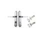 Iver Annecy Door Lever Shouldered Latch Pair, Passage Kit, Privacy Kit , Entrance Kit with High Security Lock -Brushed Chrome