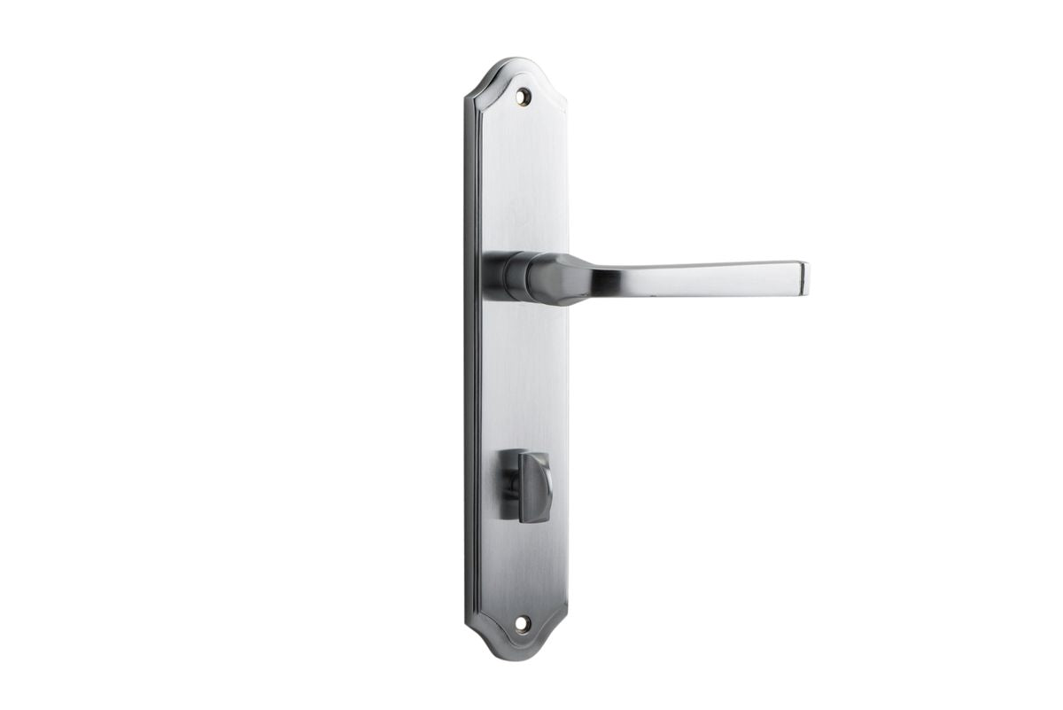 Iver Annecy Door Lever Shouldered Latch Pair, Passage Kit, Privacy Kit , Entrance Kit with High Security Lock -Brushed Chrome