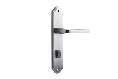 Iver Annecy Door Lever Shouldered Latch Pair, Passage Kit, Privacy Kit , Entrance Kit with High Security Lock -Brushed Chrome