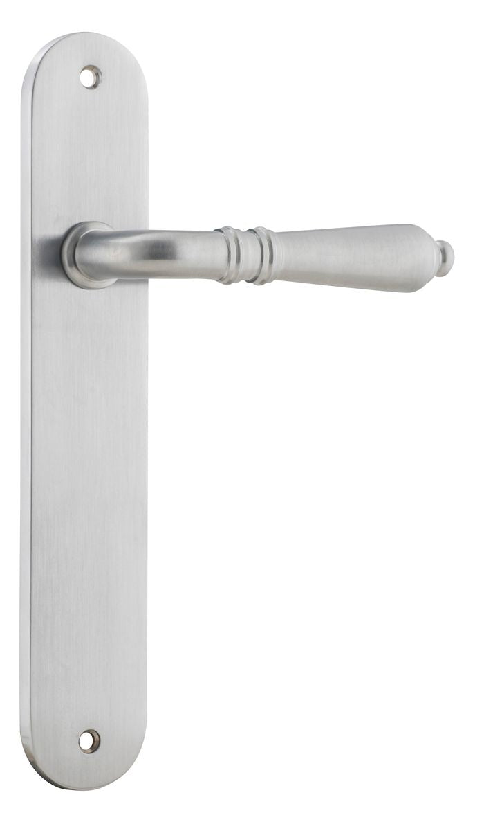 Iver Sarlat  Door Lever Oval Latch Pair, Passage Kit, Privacy Kit , Entrance Kit with High Security Lock - Brushed Chrome