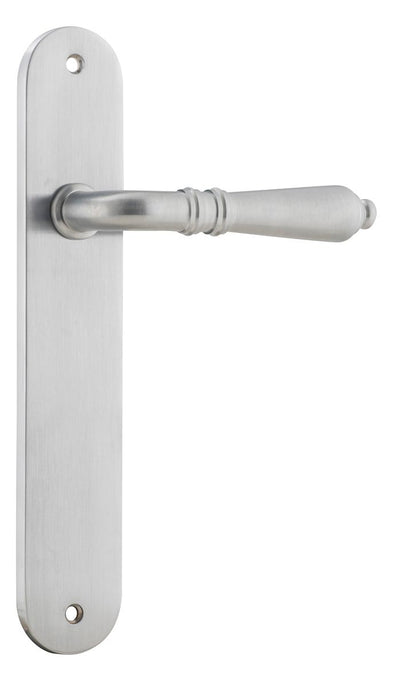 Iver Sarlat  Door Lever Oval Latch Pair, Passage Kit, Privacy Kit , Entrance Kit with High Security Lock - Brushed Chrome