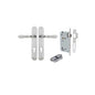 Iver Sarlat  Door Lever Oval Latch Pair, Passage Kit, Privacy Kit , Entrance Kit with High Security Lock - Brushed Chrome