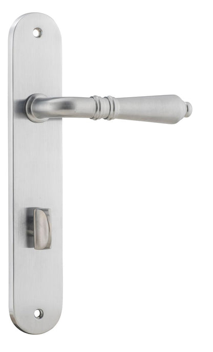 Iver Sarlat  Door Lever Oval Latch Pair, Passage Kit, Privacy Kit , Entrance Kit with High Security Lock - Brushed Chrome