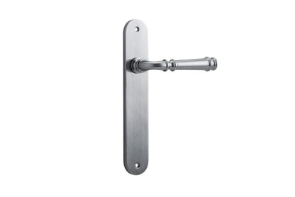 Iver Verona Door Lever Oval Latch Pair, Passage Kit, Privacy Kit , Entrance Kit with High Security Lock - Brushed Chrome