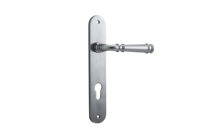 Iver Verona Door Lever Oval Latch Pair, Passage Kit, Privacy Kit , Entrance Kit with High Security Lock - Brushed Chrome