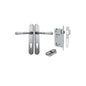 Iver Verona Door Lever Oval Latch Pair, Passage Kit, Privacy Kit , Entrance Kit with High Security Lock - Brushed Chrome