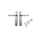 Iver Verona Door Lever Oval Latch Pair, Passage Kit, Privacy Kit , Entrance Kit with High Security Lock - Brushed Chrome