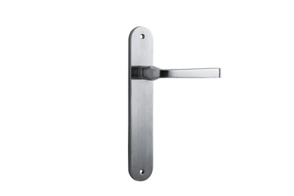 Iver Annecy Door Lever Oval Latch Pair, Passage Kit, Privacy Kit , Entrance Kit with High Security Lock - Brushed Chrome
