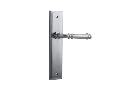 Iver Verona Door Lever Stepped Latch Pair, Passage Kit, Privacy Kit , Entrance Kit with High Security Lock -Brushed Chrome