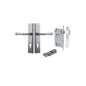 Iver Verona Door Lever Stepped Latch Pair, Passage Kit, Privacy Kit , Entrance Kit with High Security Lock -Brushed Chrome