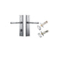 Iver Verona Door Lever Stepped Latch Pair, Passage Kit, Privacy Kit , Entrance Kit with High Security Lock -Brushed Chrome