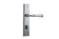 Iver Verona Door Lever Stepped Latch Pair, Passage Kit, Privacy Kit , Entrance Kit with High Security Lock -Brushed Chrome