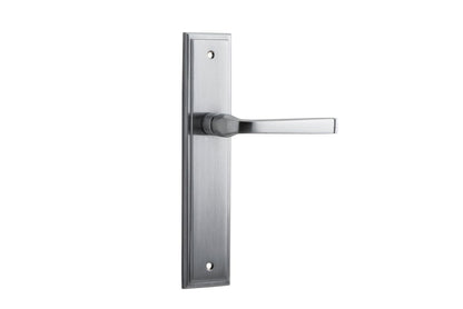 Iver Annecy Door Lever Shouldered Latch Pair, Passage Kit, Privacy Kit , Entrance Kit with High Security Lock -Brushed Chrome