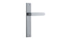Iver Bronte Door Lever Rectangular Latch Pair, Passage Kit, Privacy Kit , Entrance Kit with High Security Lock - Brushed Chrome