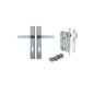 Iver Bronte Door Lever Rectangular Latch Pair, Passage Kit, Privacy Kit , Entrance Kit with High Security Lock - Brushed Chrome