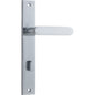 Iver Bronte Door Lever Rectangular Latch Pair, Passage Kit, Privacy Kit , Entrance Kit with High Security Lock - Brushed Chrome