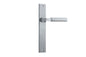 Iver Berlin Door Lever Rectangular Latch Pair, Passage Kit, Privacy Kit , Entrance Kit with High Security Lock - Brushed Chrome