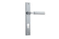 Iver Berlin Door Lever Rectangular Latch Pair, Passage Kit, Privacy Kit , Entrance Kit with High Security Lock - Brushed Chrome