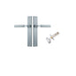 Iver Berlin Door Lever Rectangular Latch Pair, Passage Kit, Privacy Kit , Entrance Kit with High Security Lock - Brushed Chrome