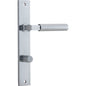 Iver Berlin Door Lever Rectangular Latch Pair, Passage Kit, Privacy Kit , Entrance Kit with High Security Lock - Brushed Chrome