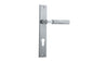 Iver Brunswick  Door Lever Rectangular Latch Pair, Passage Kit, Privacy Kit , Entrance Kit with High Security Lock - Brushed Chrome